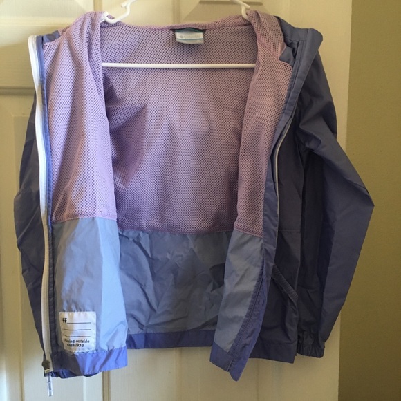 Columbia purple windbreaker jacket with hood size 10/12 - Picture 5 of 8